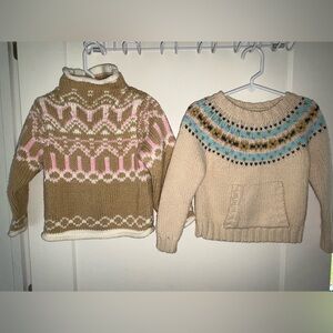 Old Navy fair isle sweater bundle girl's sz 2T EUC LN